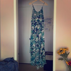 Guess Floral high low maxi dress